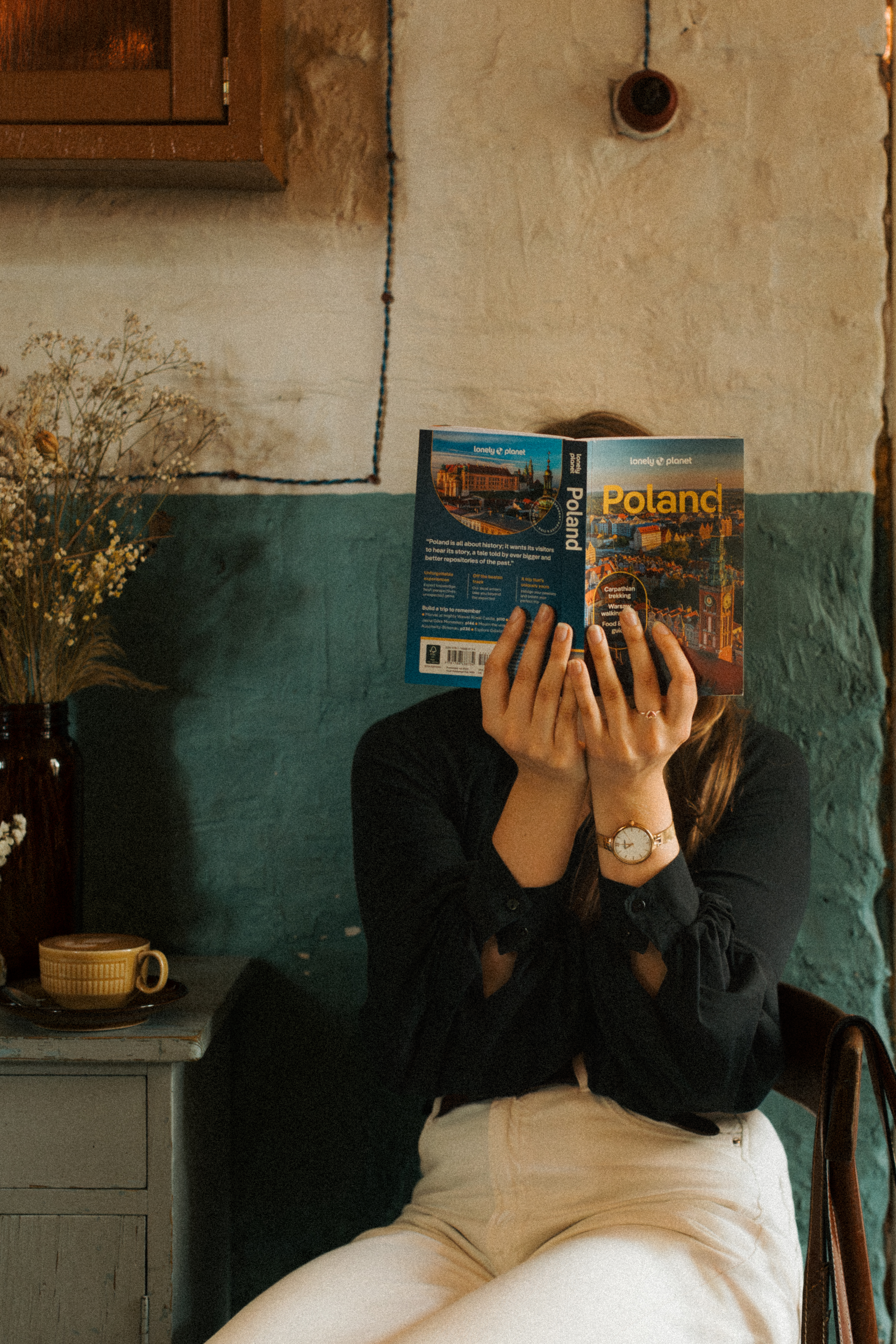 Woman holding a book